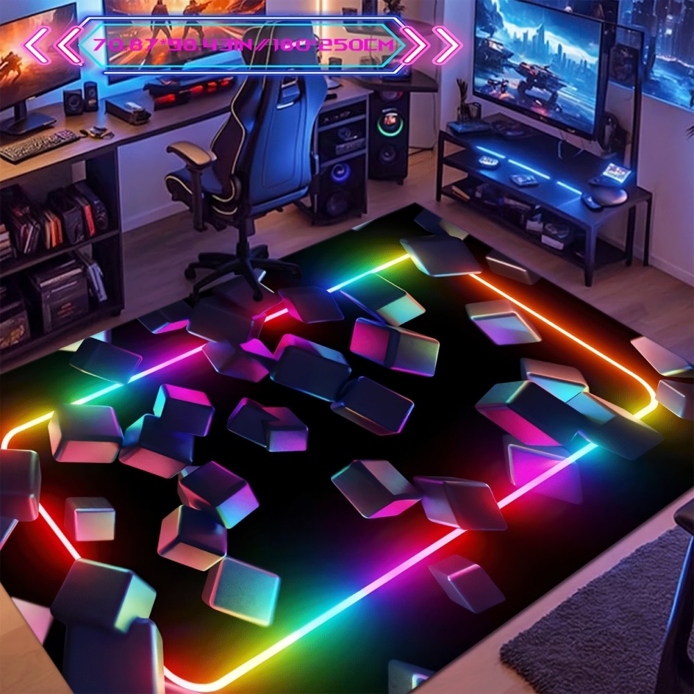 Esports Gaming Hotel - VIKAMA gamingmat kleurrijk ontwerp, stijlvol vloerkleed,